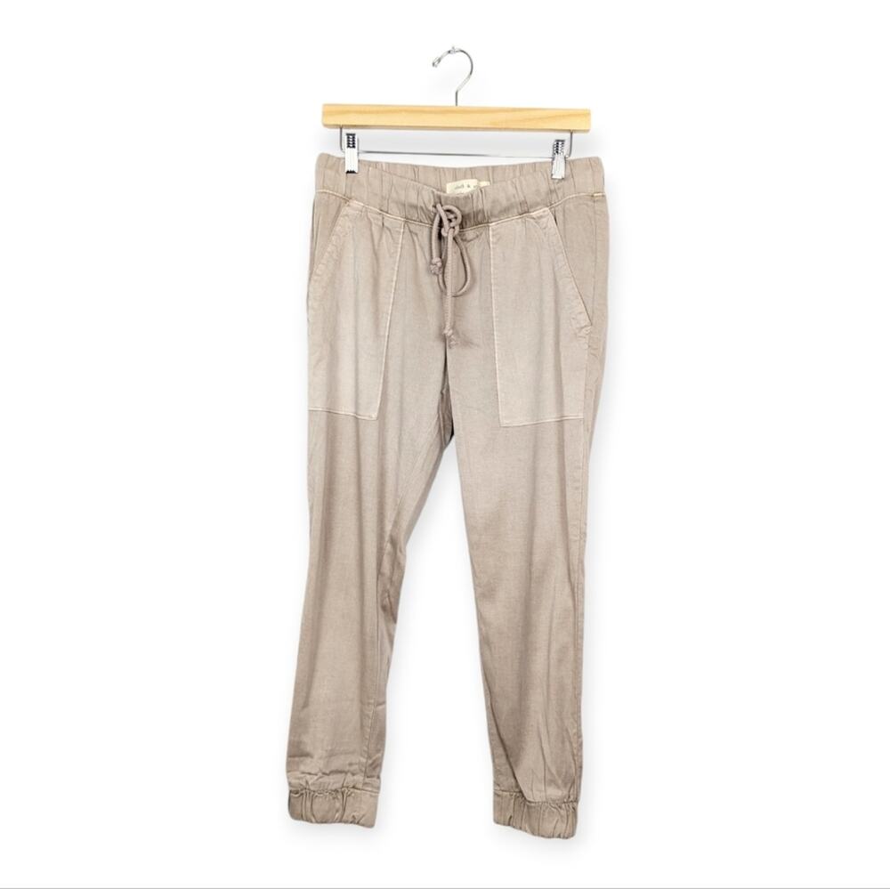 Cloth & Stone Tan Khaki Tencel Blend Pocket Joggers Size S